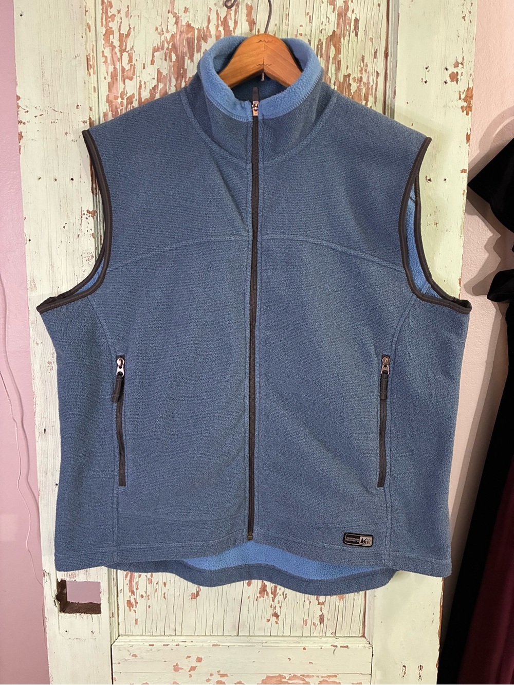 REI Women's  Blue Fleece Vest with Full Zip